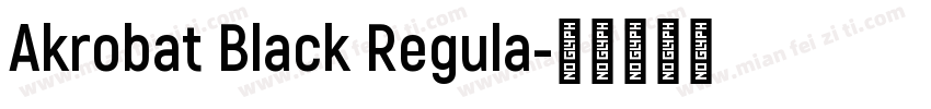 Akrobat Black Regula字体转换
